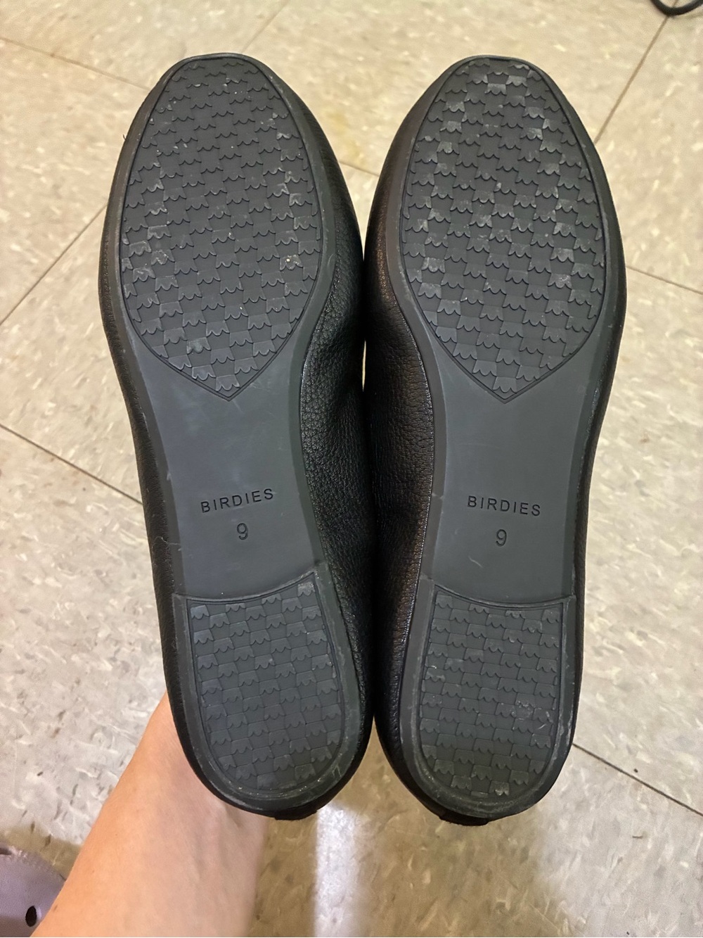 Birdies Women's Black Slip-On Leather Loafers with Quilted Insole size 9 - Picture 5 of 6